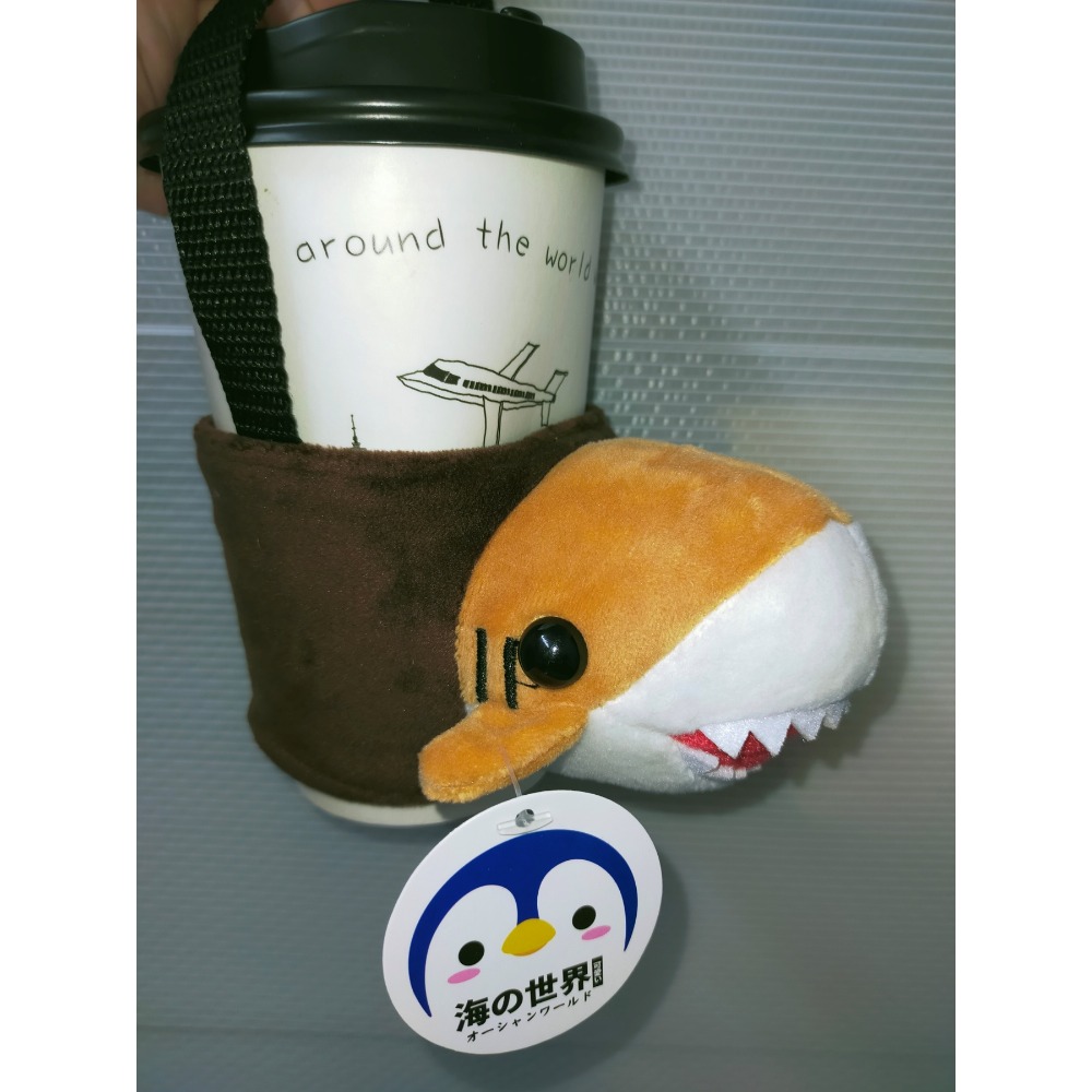 鯊魚杯套 鯊魚 環保 手搖杯套 飲料杯套 立體杯套-規格圖3