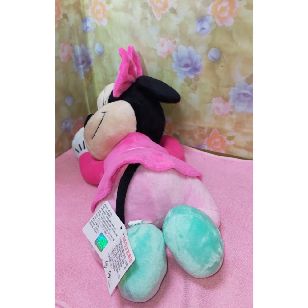 迪士尼 正版 米妮 趴姿睡覺款 趴趴 娃娃 玩偶 絨毛玩偶-細節圖3