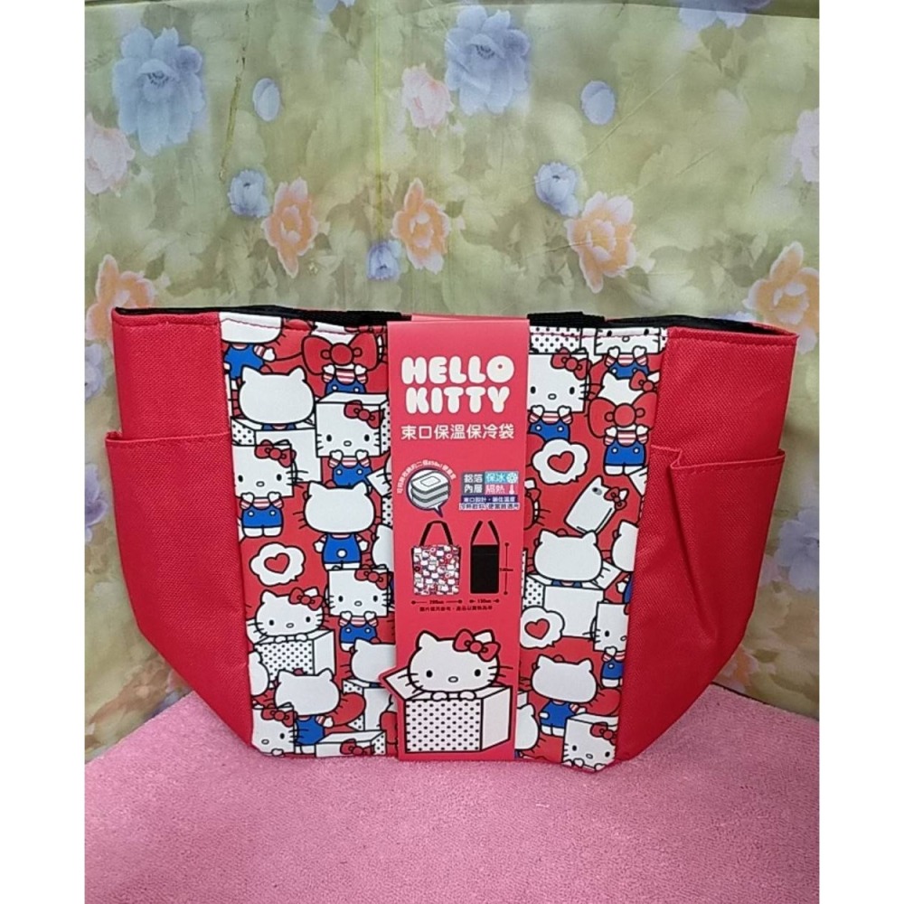 三麗鷗 正版 Hello Kitty 束口 保溫保冷袋 保溫 保冷 保冷袋 便當袋-細節圖2