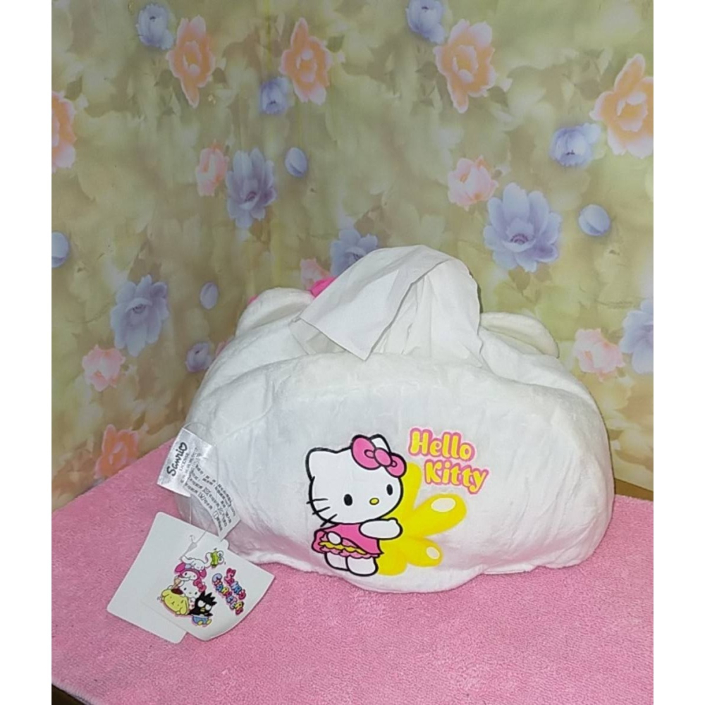 三麗鷗 正版 Hello Kitty 屁屁款面紙套 面紙套 絨毛面紙套-細節圖3