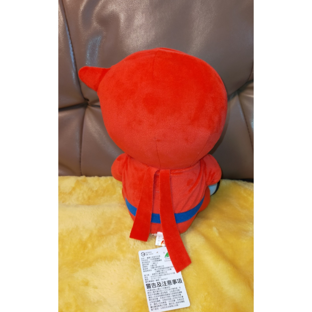 正版 蠟筆小新 忍者 新之助 紅衣忍者 電影版 娃娃 玩偶 絨毛玩偶 9英吋-細節圖3