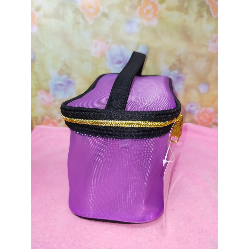 三麗鷗 正版 Hello Kitty 凱蒂貓 旅行 手提 棉紗化妝包 化妝包 收納包-細節圖3