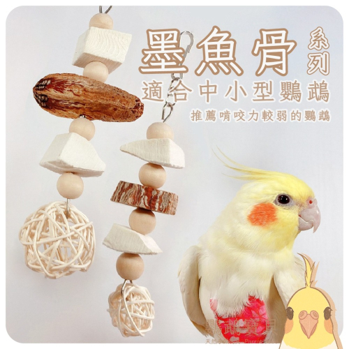 鸚鵡玩具 台灣製 墨魚骨 天然啃咬玩具 鳥用品 鳥玩具 鸚鵡啃咬串 橫斑 虎皮 小鸚 玄鳳 凱克 和尚 太平洋