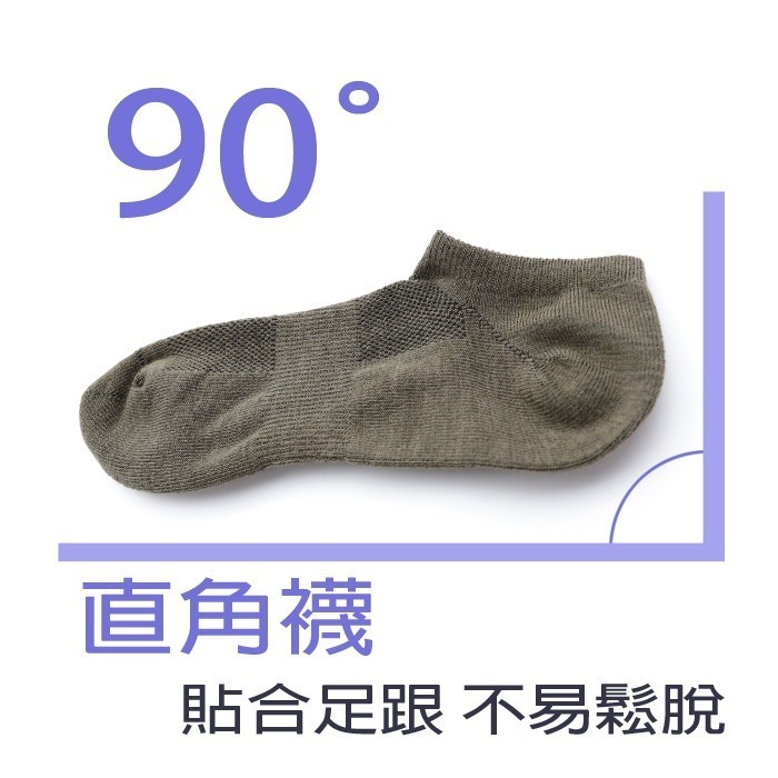 ZMO台文 中性羊毛混紡機能船型襪 淺粉色/淺綠色/軍綠色/中藍色/深藍色 AS746 【桃園嚴選】-細節圖8