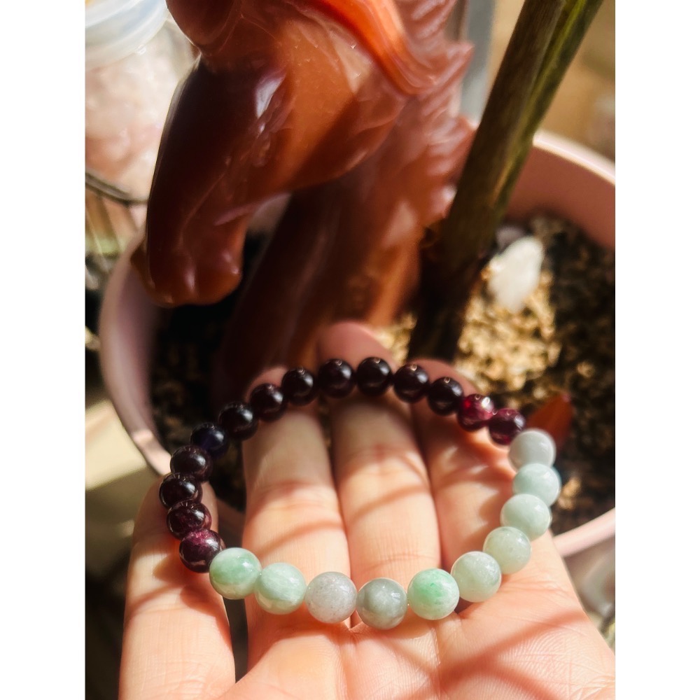 富裕翡翠紅石榴石紫水晶-細節圖2