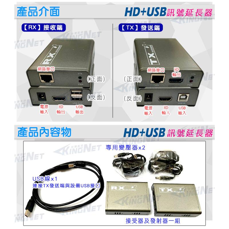 11無名-監視器 影像 HD USB 延長器 放大器 60米 60M 60公尺 1080P 網路線 CAT5 含稅-細節圖3
