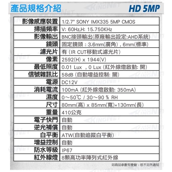 L【無名】大華監視器 4路4支套餐 500萬 5MP 五百萬 紅外線夜視 AHD 攝影機 手機遠端 贈防水盒 含稅-細節圖9