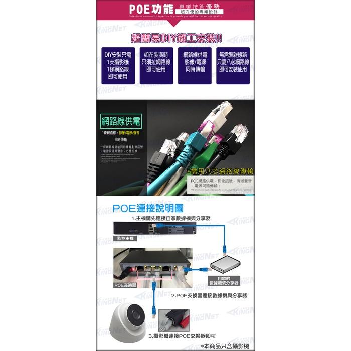 G【無名】監視器 內建麥克風 300萬 3MP 錄影錄音 POE IP 網路攝影機 紅外線夜視鏡頭 含稅-細節圖3