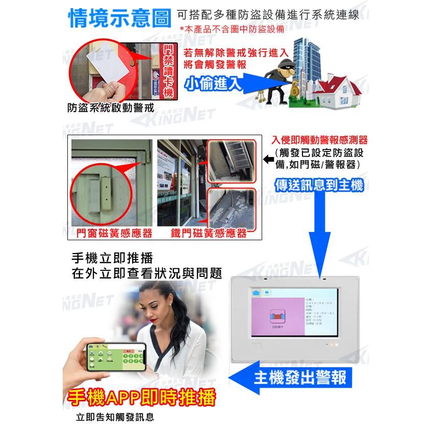 22【無名】監控 防盜主機 保全系統 四防區 7吋螢幕 自動撥號 遠端控制 報警機 APP訊息推播 含稅-細節圖2