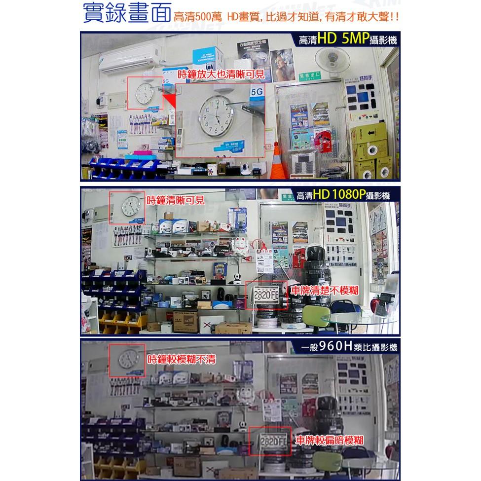 C【無名】監視器 500萬 5MP 五百萬 紅外線鏡頭 SONY 攝像頭 攝影機 監控鏡頭 半球鏡頭 含稅 GC-細節圖4