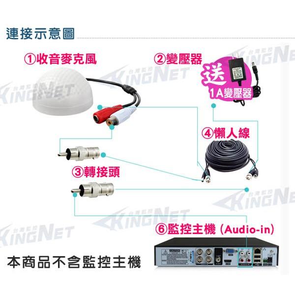 H【無名】監視器 收音麥克風 20米 20公尺 20M 可調式麥克風 錄音 集音器 拾音頭 監聽監控 可調 收音-細節圖2