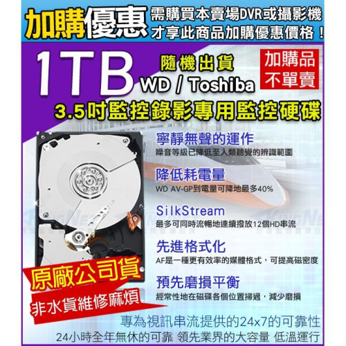 Z無名-【總】WD 東芝 監視器硬碟 1T 2T 3T 4T 6T 8T 10T SATA DVR 含稅 開發票