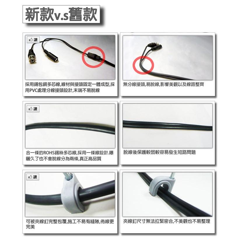U【無名】【總】監視器 攝影機 懶人線 加粗耐曝曬 10/20/30/40/50米 DVR端 BNC頭 含稅-細節圖7