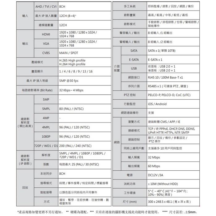 O【無名】監視器 套餐 昇銳 H265 8路2支 500萬 監控主機 1080P 手機遠端 紅外線 8311-細節圖8