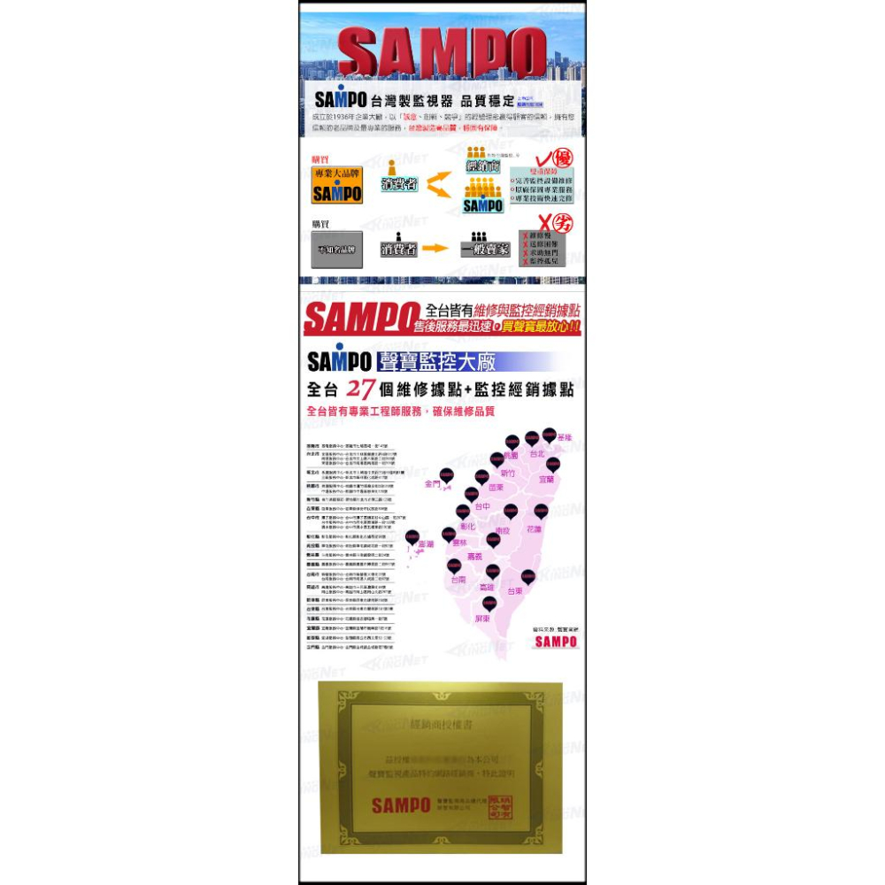 P【無名】聲寶 SAMPO 監視器 4路監控主機 500萬 DVR 手機遠端 台製 遠端監控 4聲 4聲同軸 收音攝影機-細節圖6