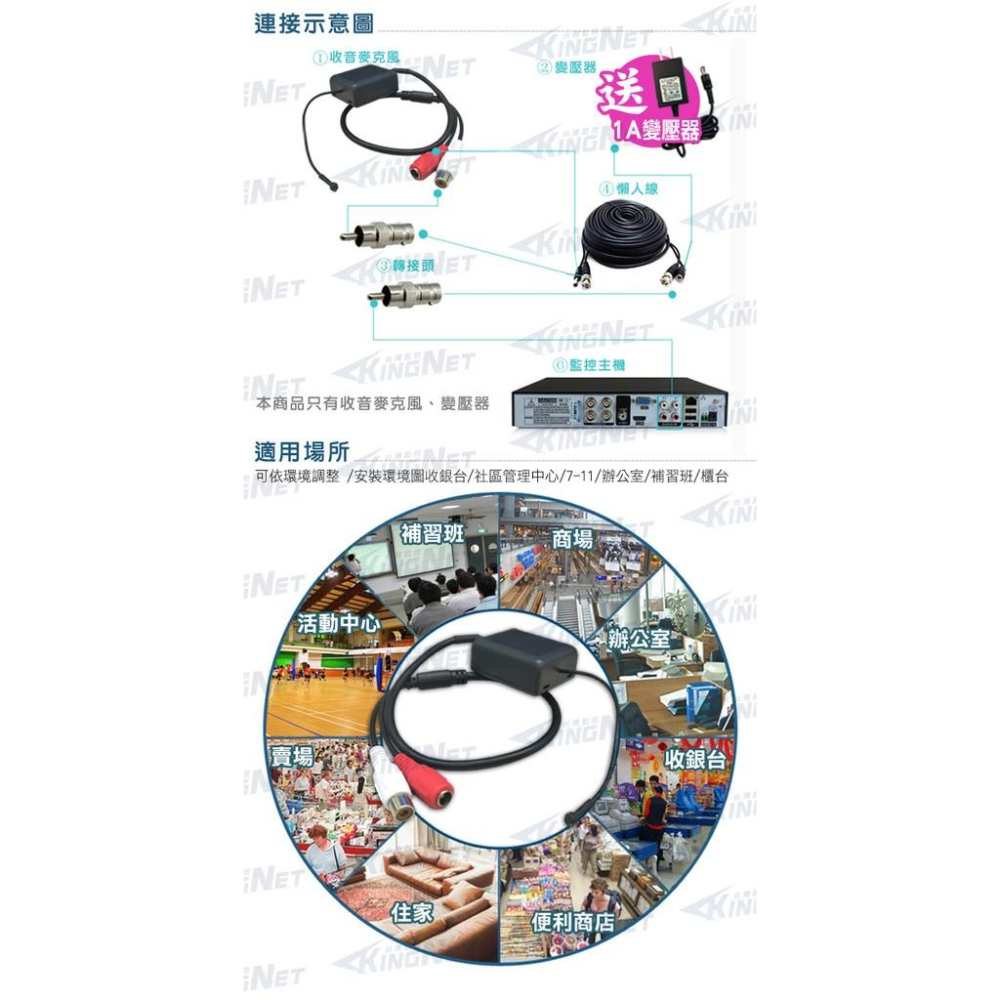 H【無名】監視器 迷你型 監聽 收音麥克風 集音器 拾音器 監控 高感度可調整 錄音蒐證 監控批發 DVR 含稅-細節圖3