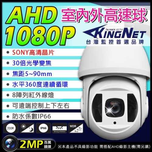 Q無名-監視器 監視器 AHD 1080P 高速球攝影機 SONY晶片 30倍光學變焦 快速球 5~90mm