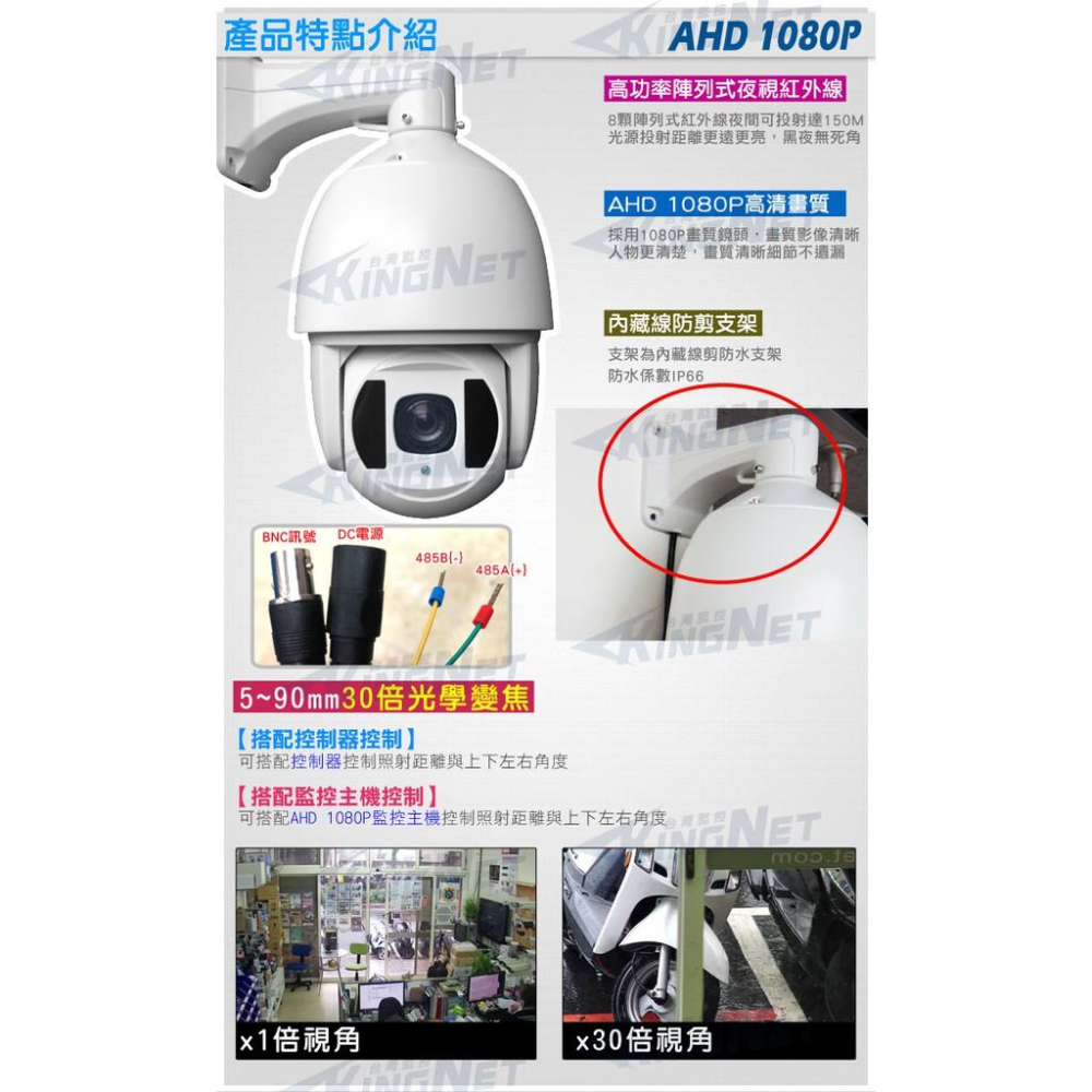 Q無名-監視器 監視器 AHD 1080P 高速球攝影機 SONY晶片 30倍光學變焦 快速球 5~90mm-細節圖5