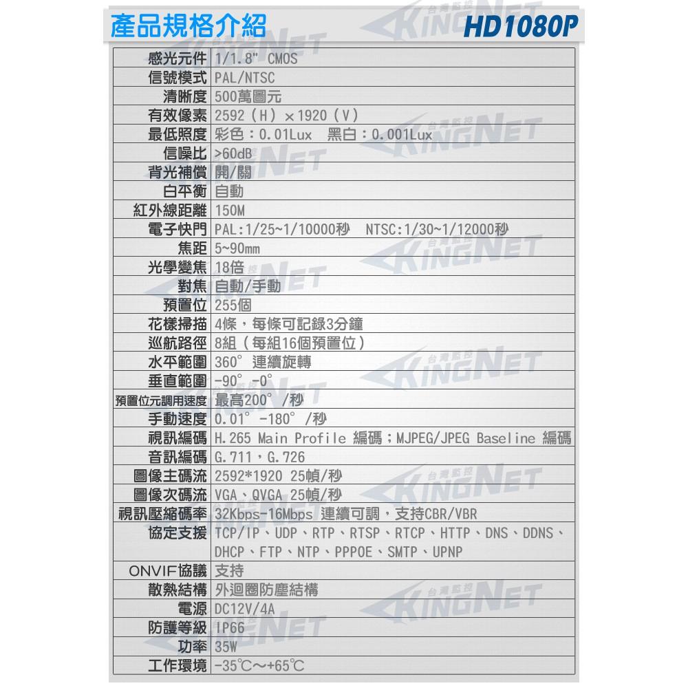 Q【無名】監視器 AHD 1080P 200萬 2MP 旋轉高速球 SONY晶片 18倍光學變焦 IP網路-細節圖9