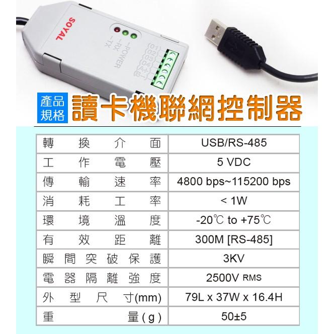 33無名-監視器 讀卡機聯網型控制器 USB轉RS-485轉換器 讀卡機資料蒐集器 伺服器 轉換器 台灣 含稅 開發票-細節圖3