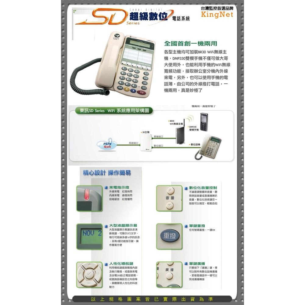 22【無名】監視器 東訊 SD-616A 數位交換機 總機 + SD-7706E 6鍵式 數位來電顯示 話機-細節圖4