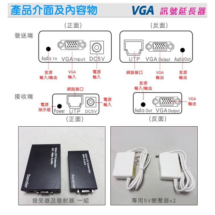 11無名-VGA延長器 訊號不衰減達250米 VGA放大器 高清視頻延伸 VGA轉RJ45 1080P 含稅 開發票-細節圖4