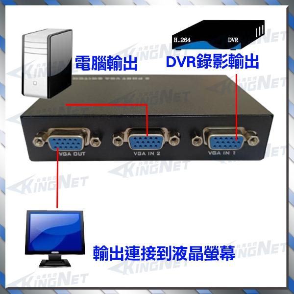 11無名-監控/電腦 專用 VGA切換器 2台主機共用1台螢幕 方便省錢實用 VGA切換 2進1出 含稅 開發票-細節圖2
