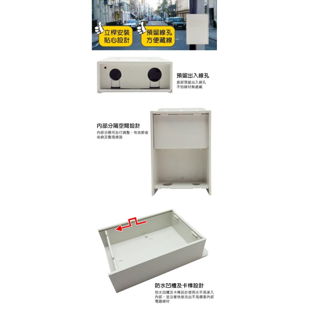 U【無名】【3號】監視器 台灣現貨 防水盒 集線盒 接線盒 整線盒 收納盒 絞線器 變壓器 線路 變壓器電源 含稅-細節圖3