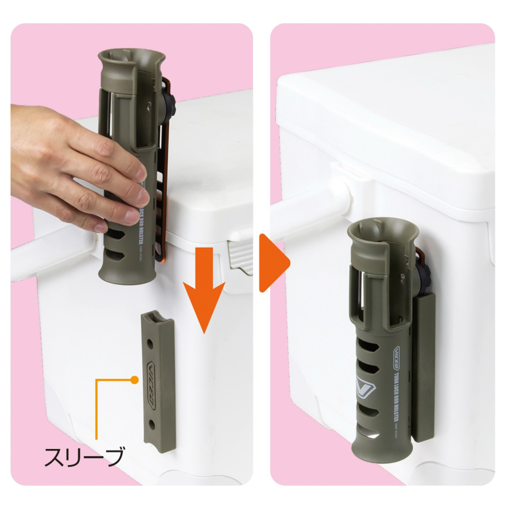 VICEO VC-305 置竿架 竿桶 竿筒 竿受 架竿器 360度置竿器 可腰掛 可鎖冰箱-細節圖7