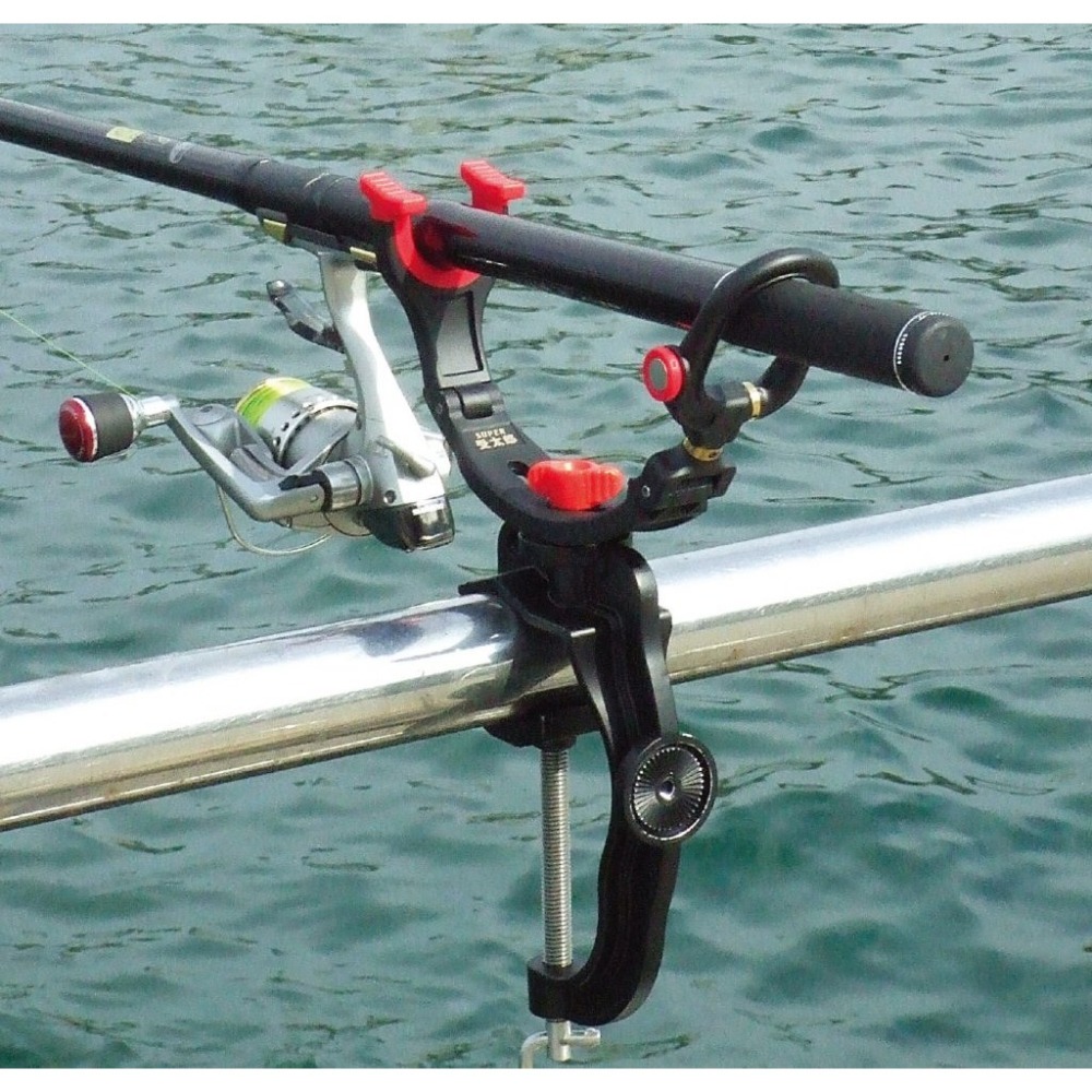 DAIICHISEIKO スーパーパイプ 受太郎 02029 船竿架 船釣置竿架 架竿器 竿架 竿受 竿掛 欄杆置竿架-細節圖3