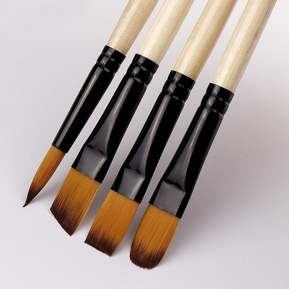 尼龍毛彩繪畫筆 6入組【河狸造物】水彩 壓克力 油畫 模型顏料 廣告顏料 粉彩 插畫 筆刷 美術創作 學生教學 兒童繪畫-細節圖9