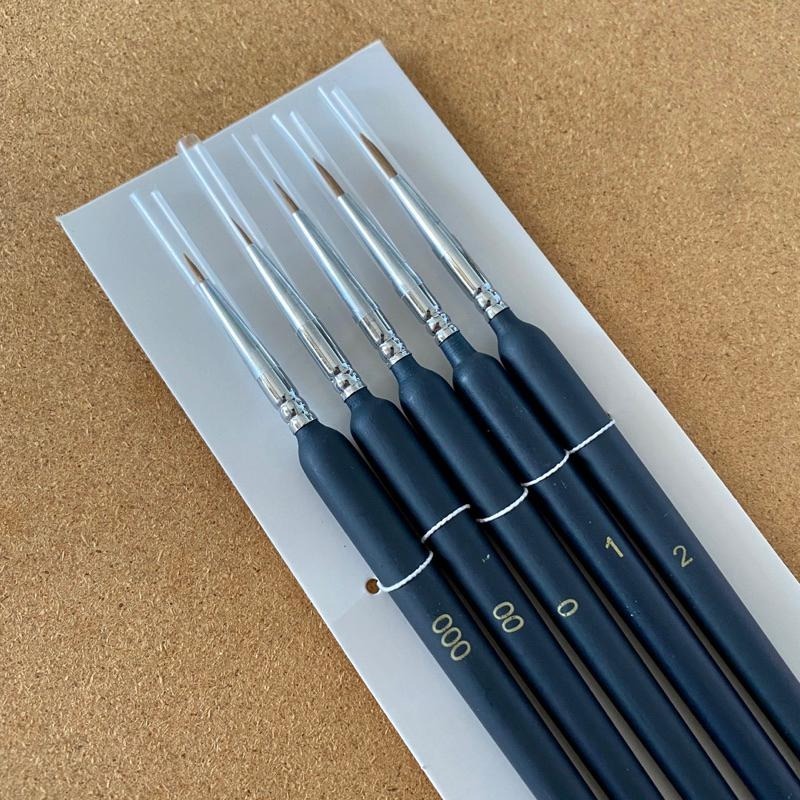 極細尼龍畫筆5入組【河狸造物】面相筆 圭筆 勾線筆 模型筆 水彩 壓克力 模型顏料 廣告顏料 粉彩 插畫  美術耗材-細節圖4