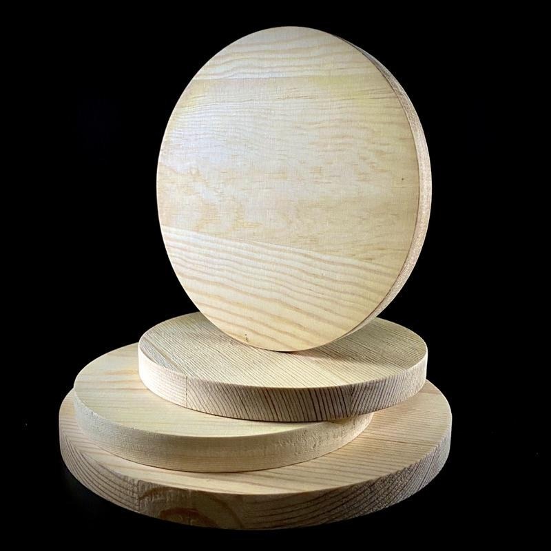 松木圓形木板 厚度1.5cm【河狸造物】底座 木頭墊 木片 實木板 模型 繪畫 裝飾 陳列道具 園藝 手工藝 diy-細節圖2