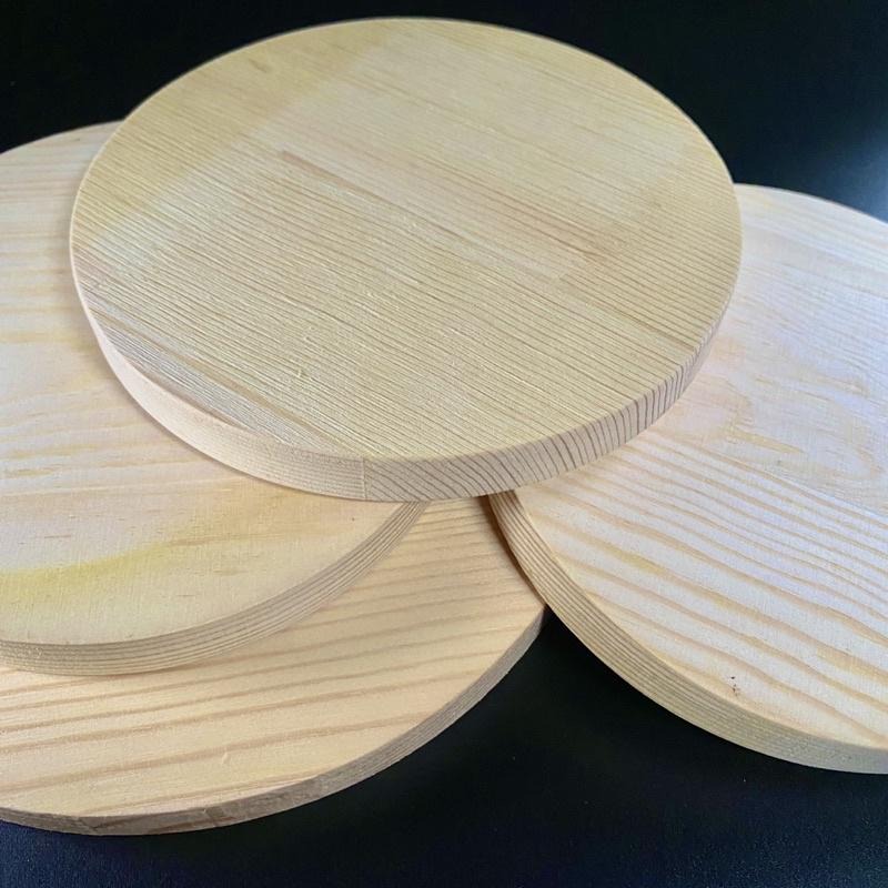 松木圓形木板 厚度1.5cm【河狸造物】底座 木頭墊 木片 實木板 模型 繪畫 裝飾 陳列道具 園藝 手工藝 diy-細節圖4