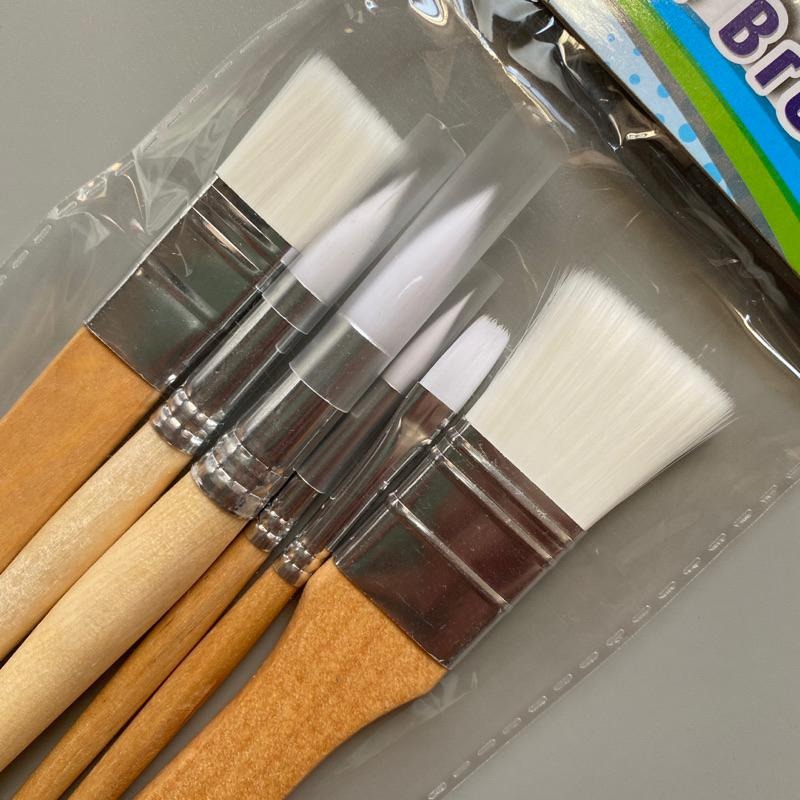 基礎尼龍毛彩繪畫筆6入組【河狸造物】IKEA同款 水彩 壓克力 油畫 兒童繪畫 美術 手工藝 模型-細節圖3