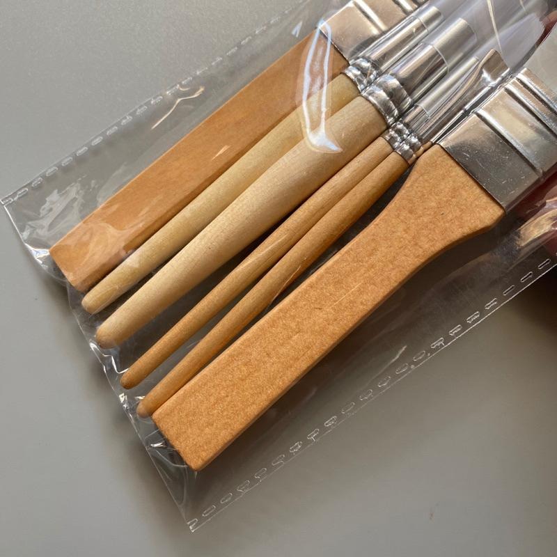 基礎尼龍毛彩繪畫筆6入組【河狸造物】IKEA同款 水彩 壓克力 油畫 兒童繪畫 美術 手工藝 模型-細節圖4