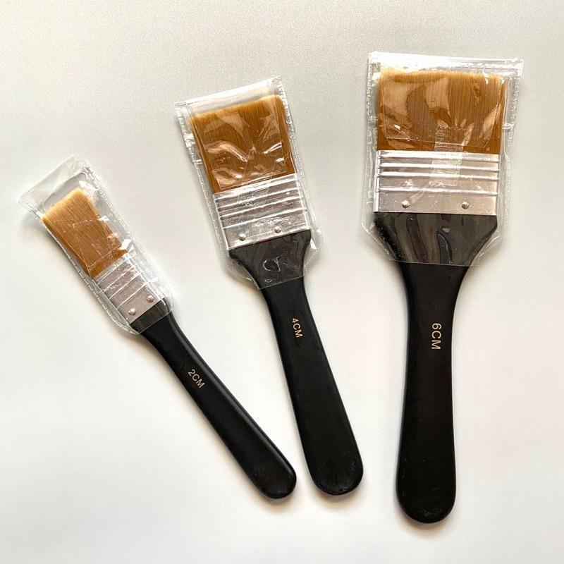 木柄尼龍毛排刷【河狸造物】筆刷 排筆 水彩 壓克力 油畫 彩繪 木工刷 油漆刷 模型清潔刷 工業用刷-細節圖4
