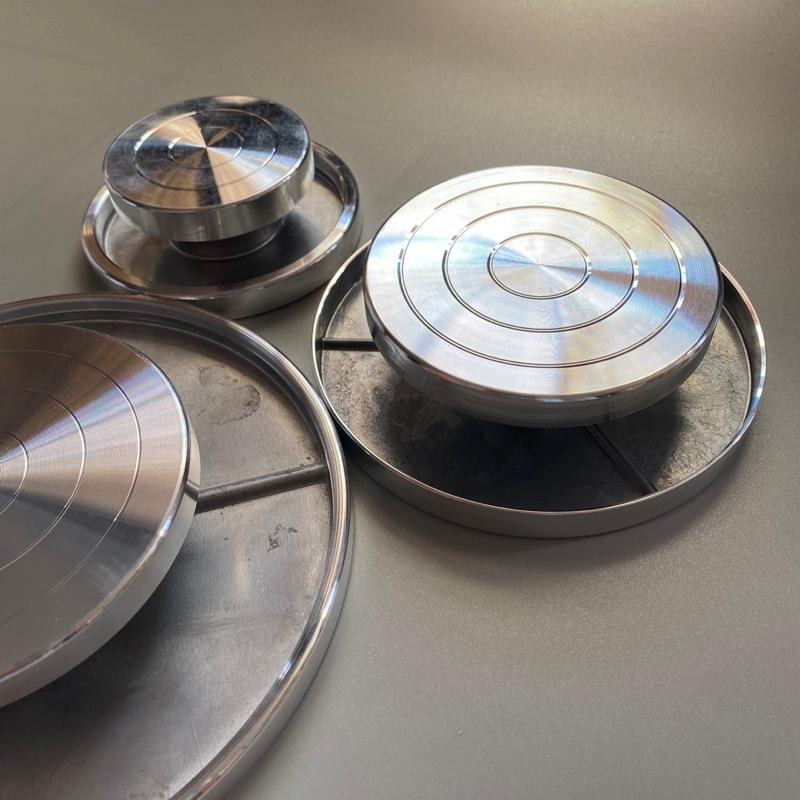 鋁合金多功能旋轉台【河狸造物】陶藝 陶瓷 油土 黏土雕塑 商品展示 烘培道具 蛋糕轉台 模型 陳列 包貨 噴漆-細節圖5