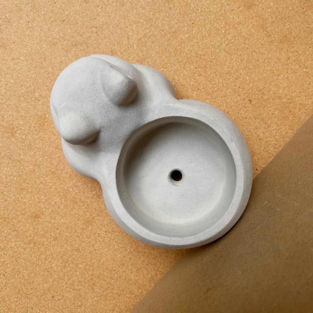 憤怒小兔手作水泥盆栽【河狸造物】多肉植物 植栽 景觀 花藝 手工 花盆 水泥盆 園藝 觀葉 療育裝飾 禮品-細節圖7