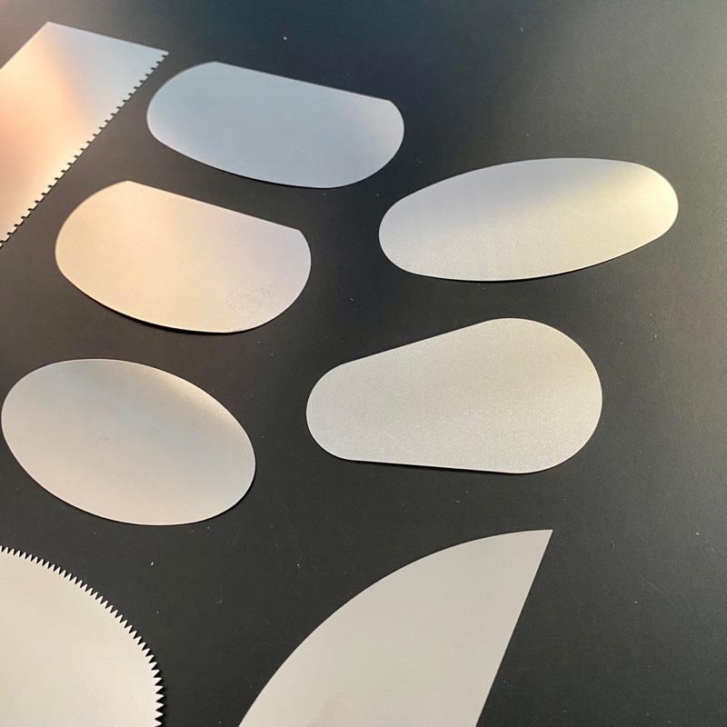 陶藝不鏽鋼修整刮片10入組【河狸造物】修坯刮片 陶土刮片 陶藝工具 刮刀 黏土 油土 切割工具-細節圖5