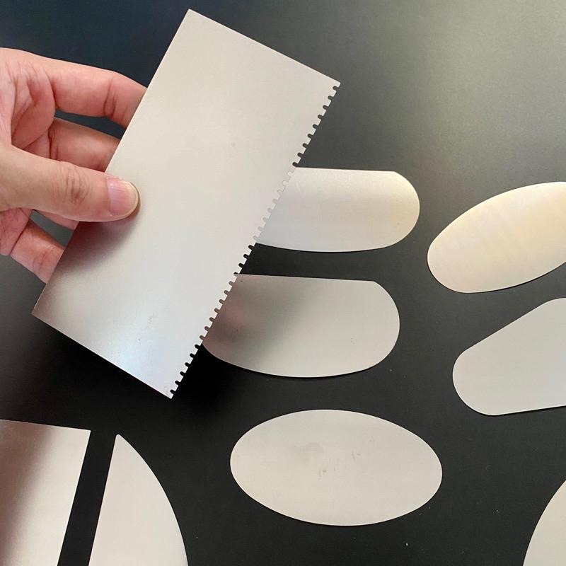 陶藝不鏽鋼修整刮片10入組【河狸造物】修坯刮片 陶土刮片 陶藝工具 刮刀 黏土 油土 切割工具-細節圖7