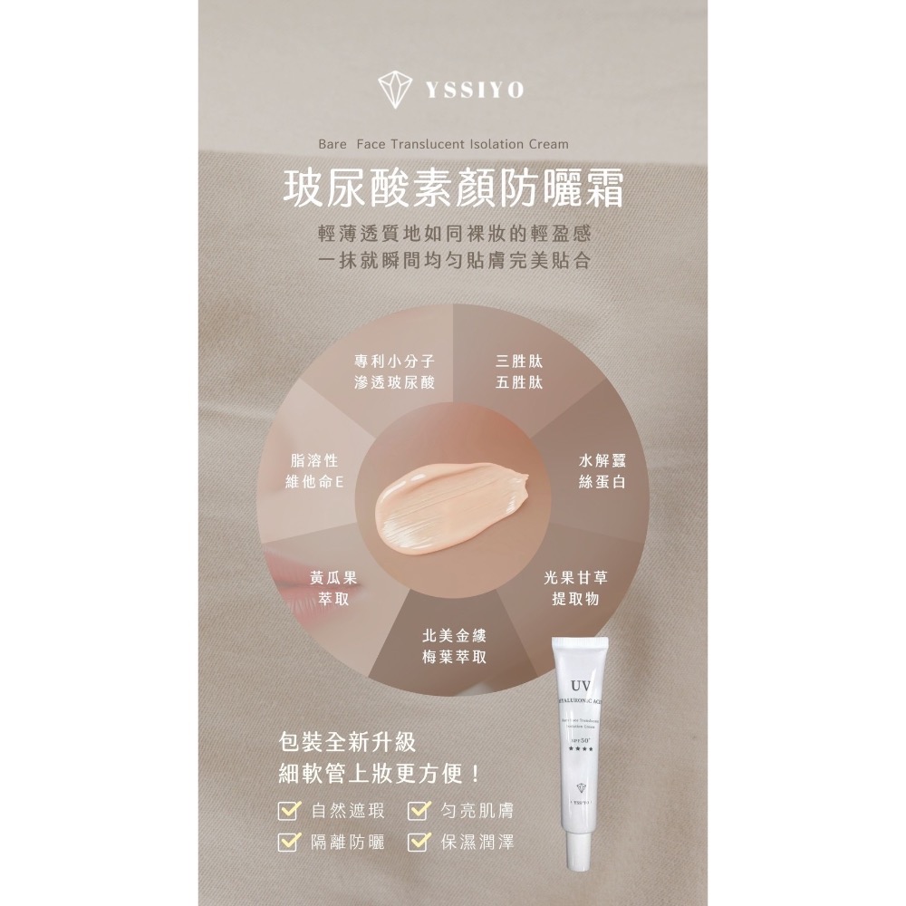 芸希悅《玻尿酸素顏隔離霜》-細節圖2
