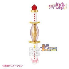 【扭蛋】小魔女DoReMi 扭蛋 超豪華15cm波龍系列 魔法道具 見習生魔杖 甜點師 音符小花 轉蛋模型盒玩變身器-規格圖1