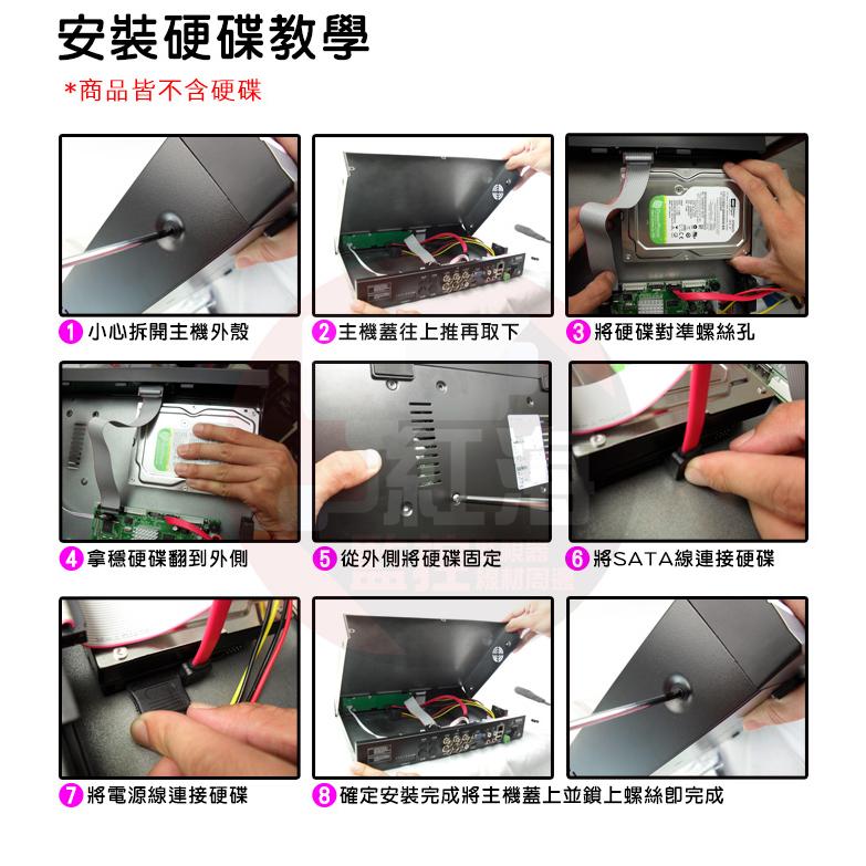 【紅海監控】台灣製  H.265 500萬 四路主機 4路監控主機 DVR 4路主機 8路 16路 1080P AHD-細節圖7