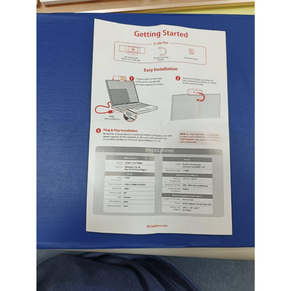 1080P 視訊攝影機 webcamera ALC 內建收音麥克風 隨插即用 AWC05-細節圖4