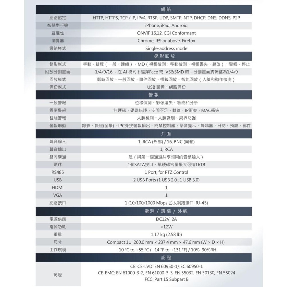 【紅海監控】16路8支 主機套餐 大華 五合一四路主機 500萬 DVR 16路主機 1080P 5116HS-I3-細節圖4