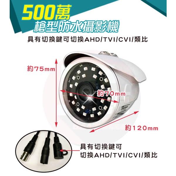 【紅海監控】8路7支 500萬 主機套餐 大華 五合一 8路主機 H.265 DVR 8路主機 5M 戶外攝影機-細節圖8