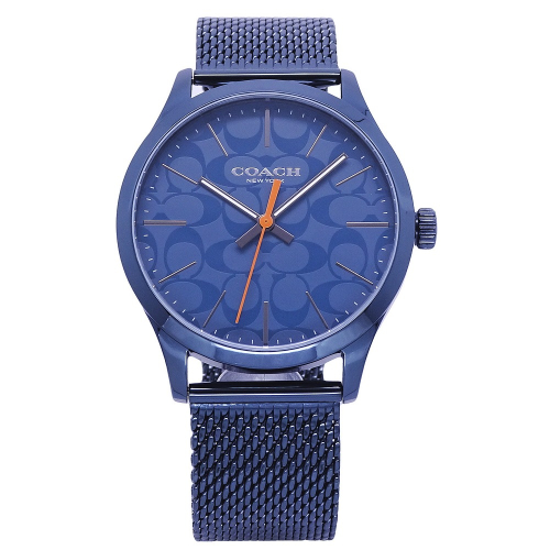 COACH 美國頂尖精品簡約時尚米蘭造型腕錶-藍-14602576【桃園嚴選】