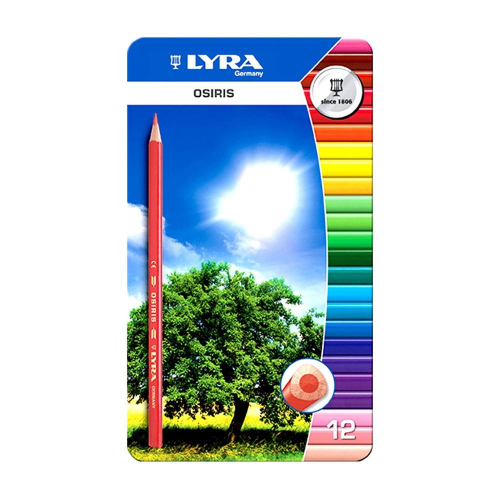 德國 LYRA 三角鐵盒色鉛筆 12色 (LY017)