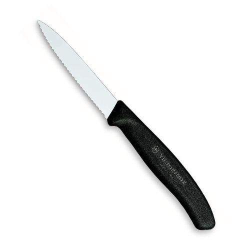 瑞士 Victorinox 經典鋸齒削皮刀 - 黑 約19cm (VI612)